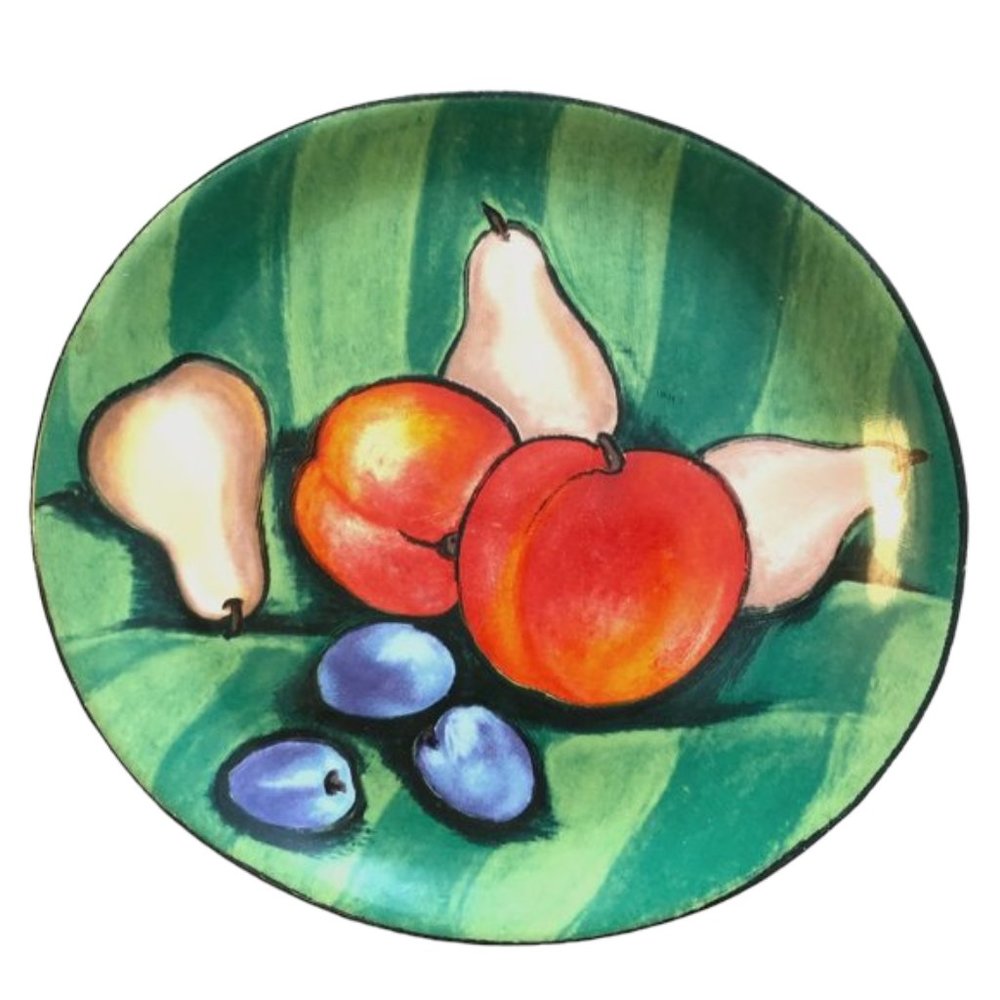 Sango Tuscany Oval Candle Holder Misono Apples Pears Plums Design. High quality.